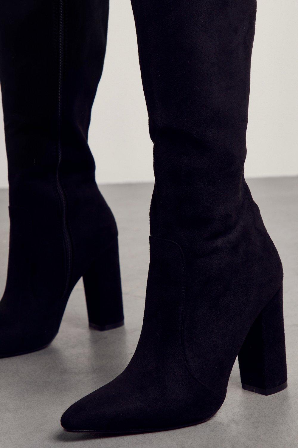 Boohoo store suede boots