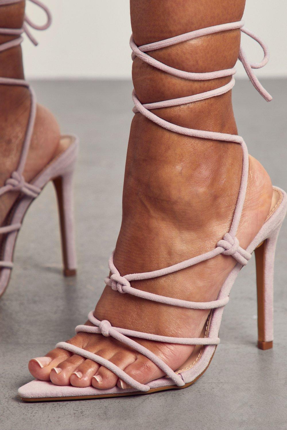 Suede open hot sale toe heels