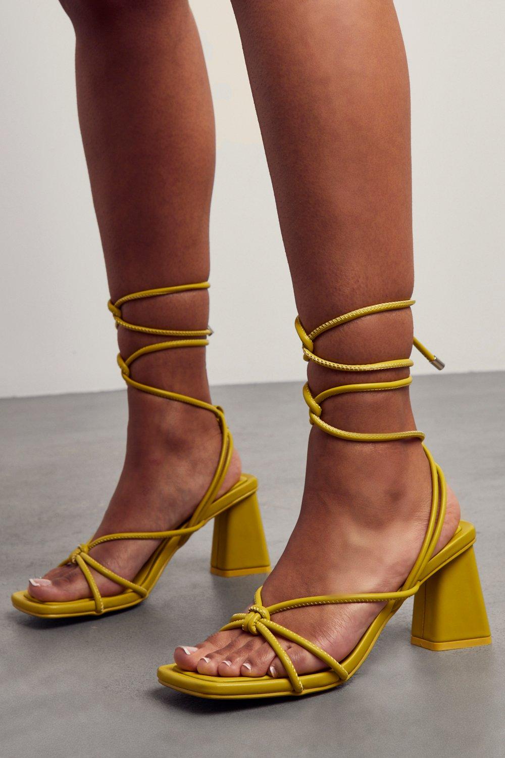 Strappy mid online heels