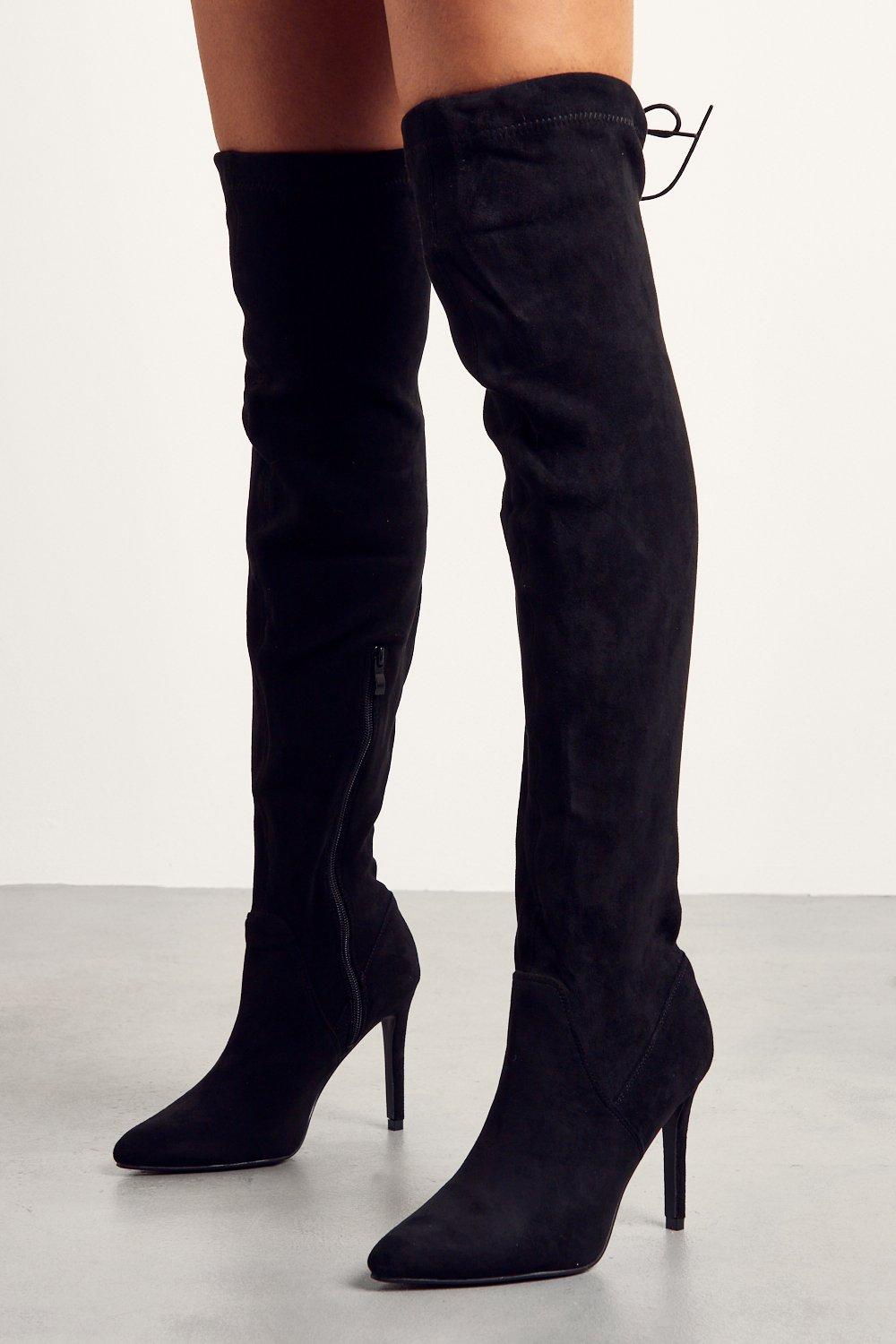 Boohoo thigh 2025 high boots