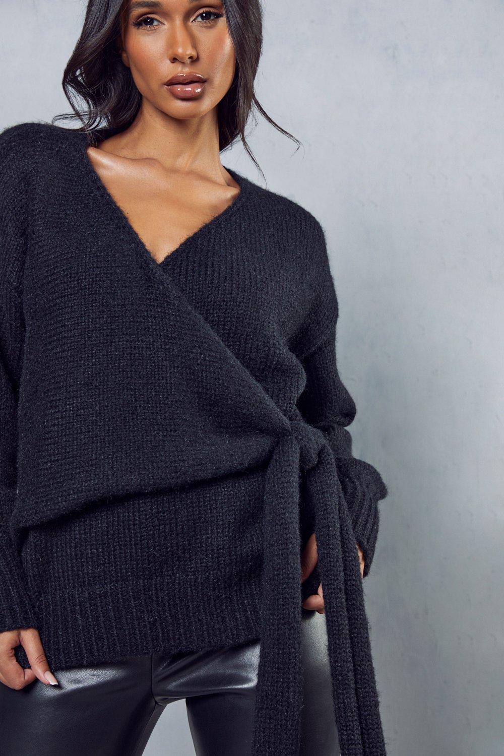 Oversized cheap wrap sweater