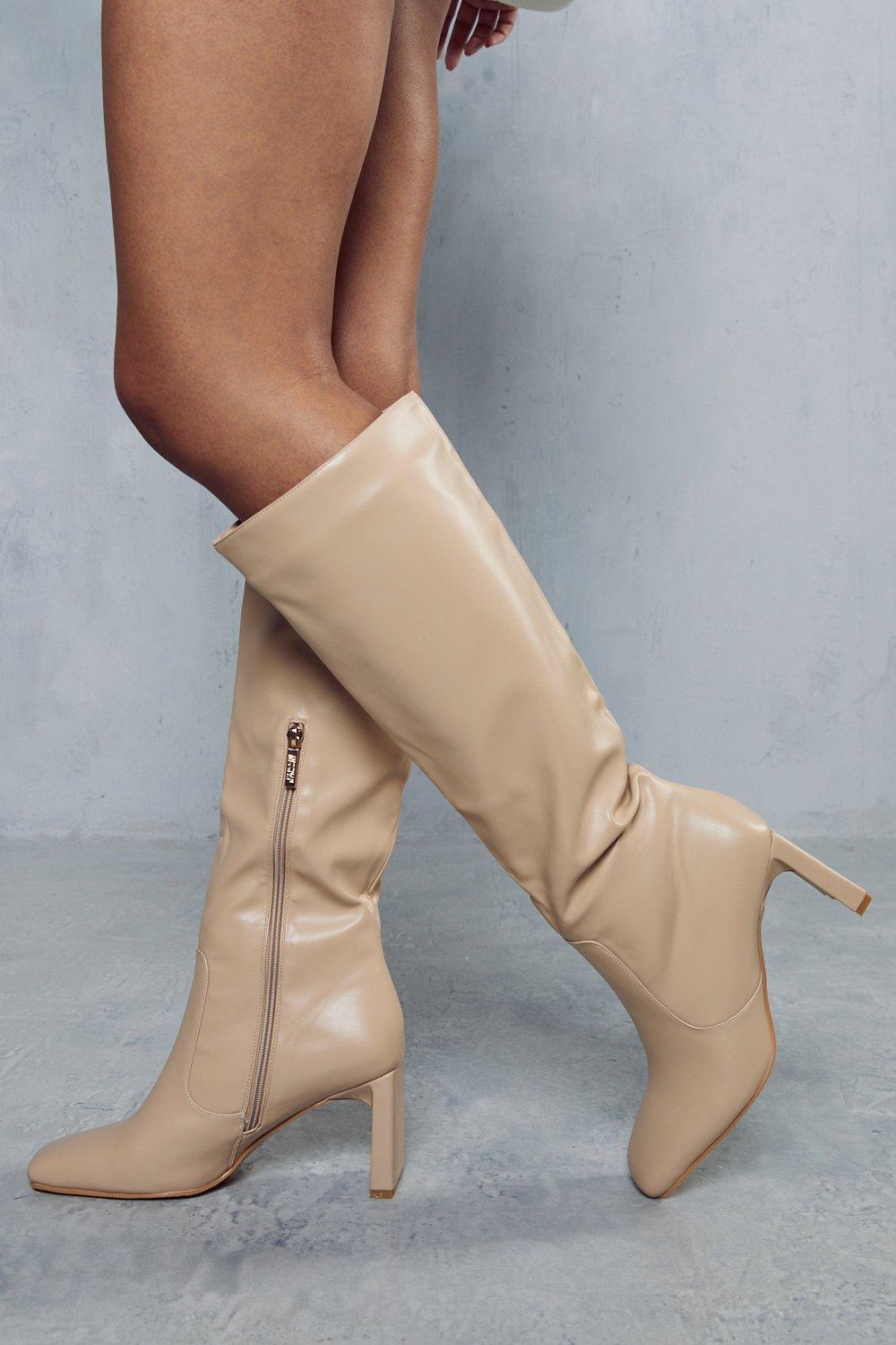 Slim knee high sales boots uk