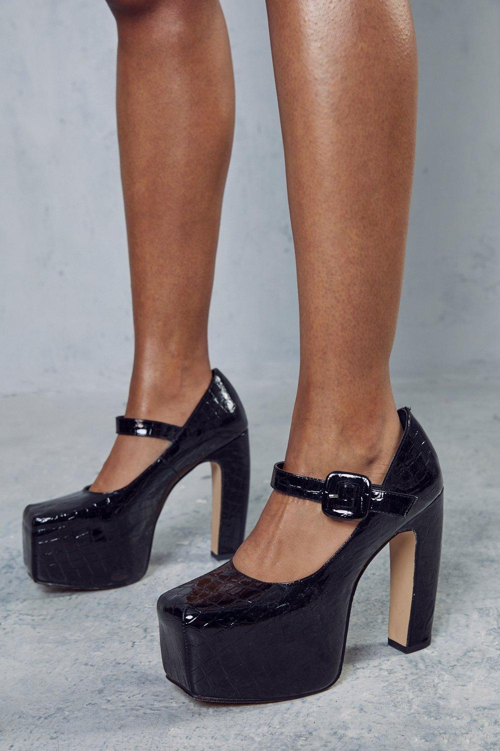 Croc shop platform heels