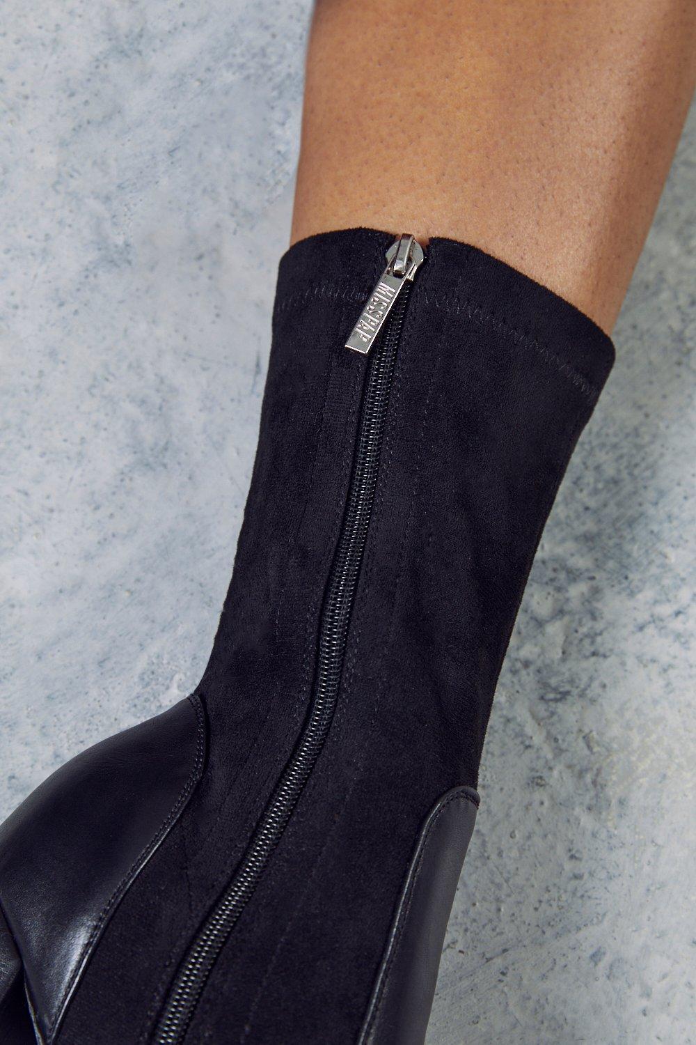 Faux suede 2024 platform ankle boots