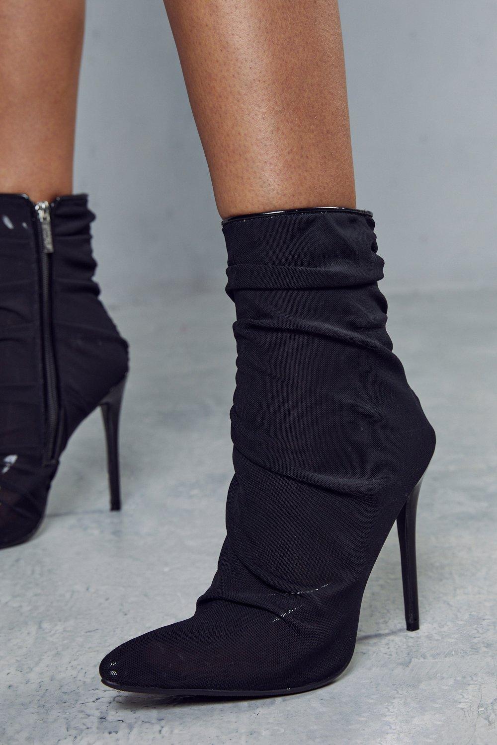 Ruched ankle store boots uk