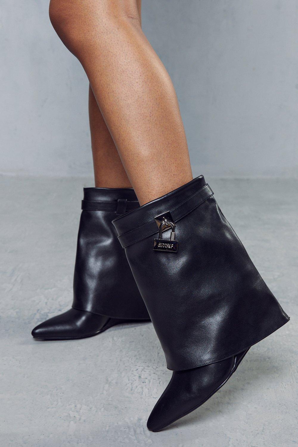 Ankle high hot sale wedge boots