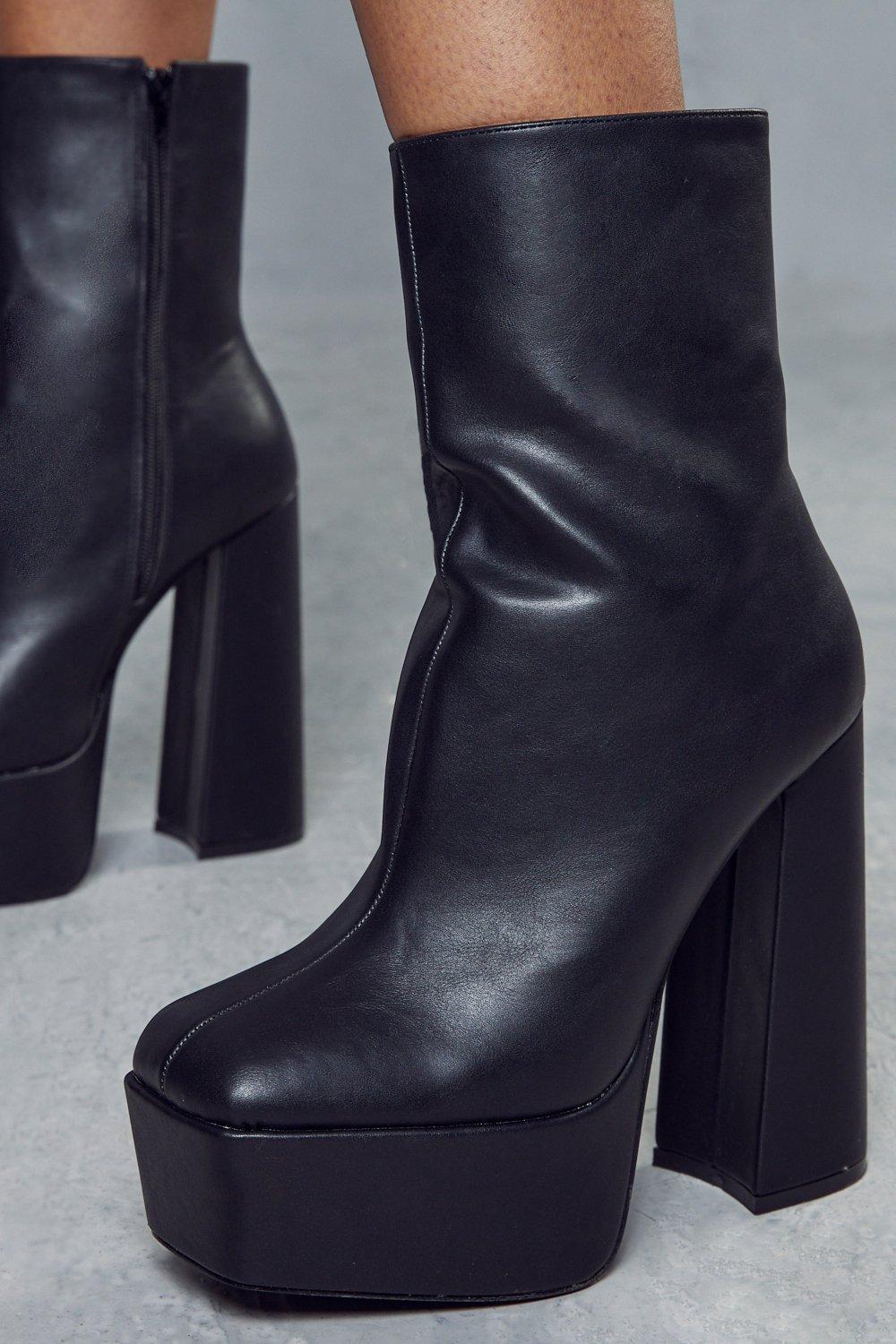 Platform ankle clearance boots