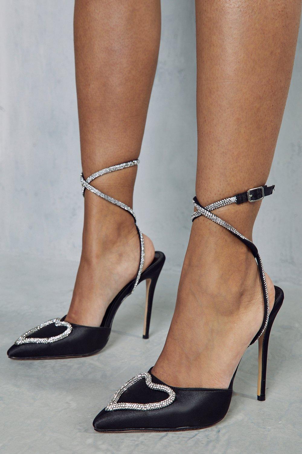 Boohoo best sale diamante heels