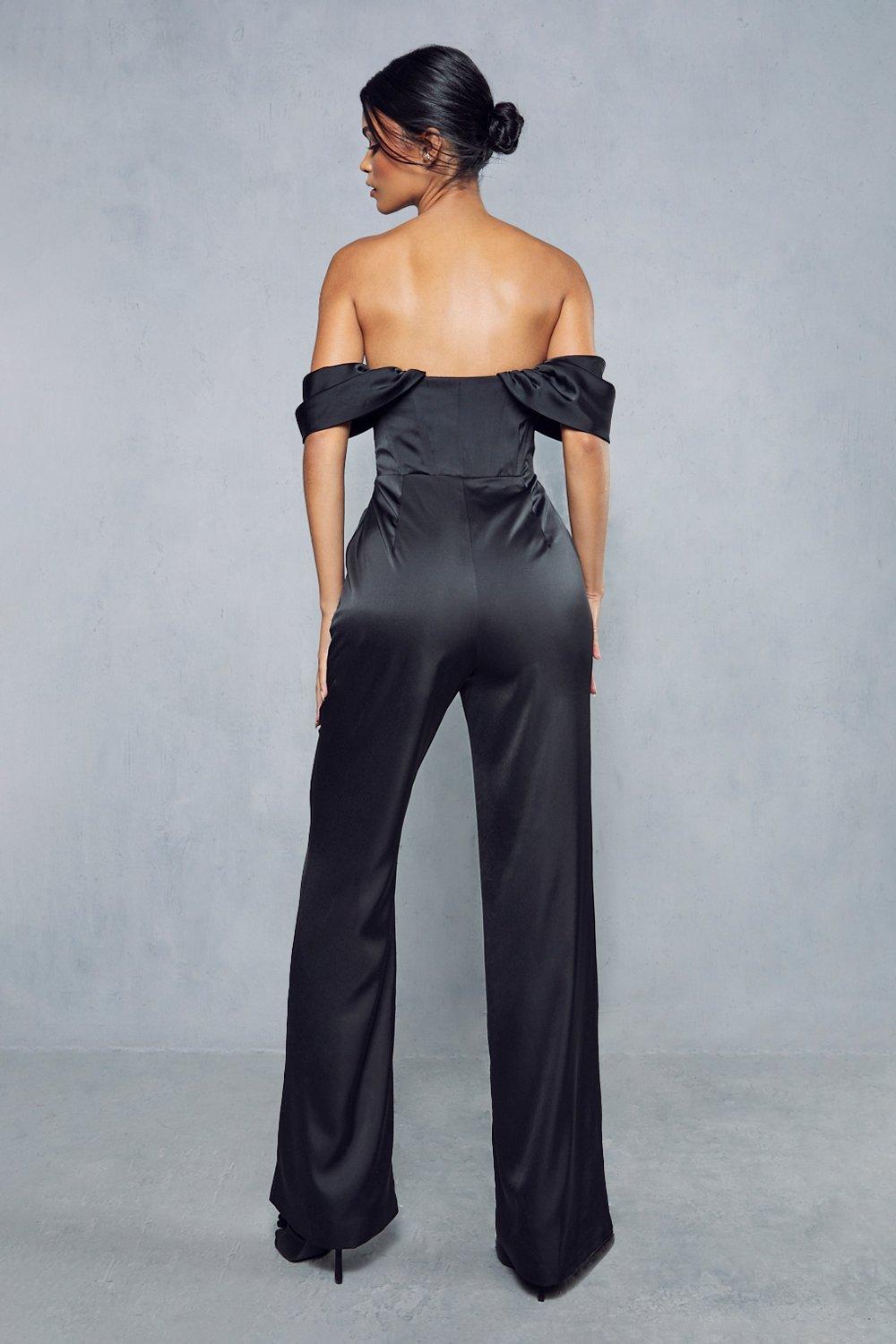 Bardot off the deals shoulder jumpsuit missguided