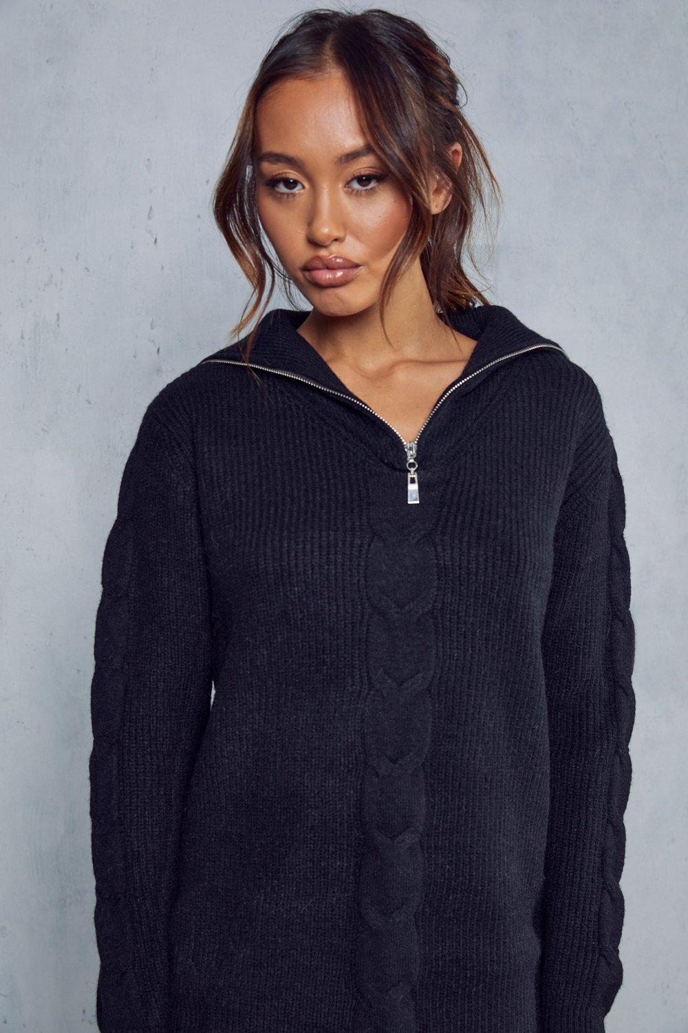 women's zip front jumper