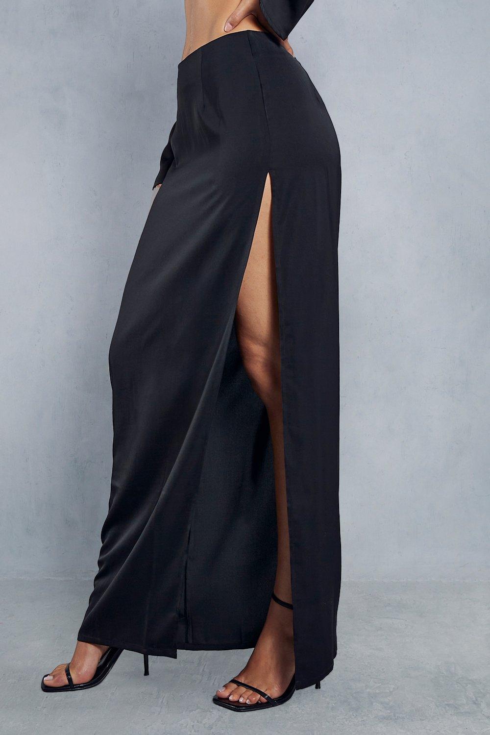 Maxi skirt with 2 high clearance slits