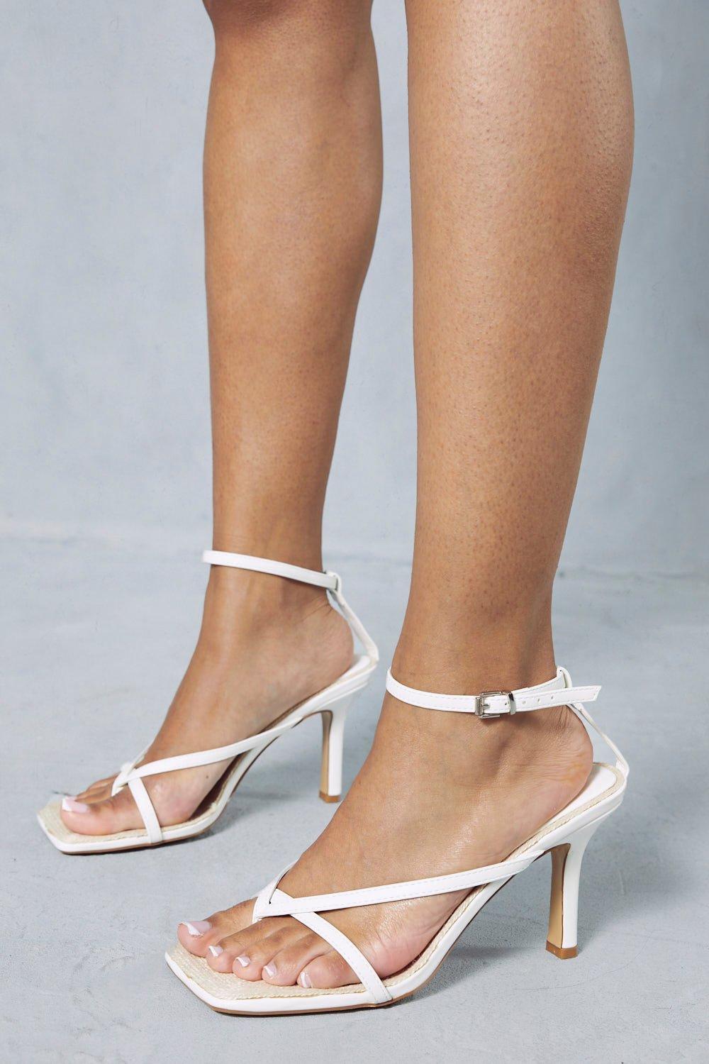 Boohoo best sale white sandals