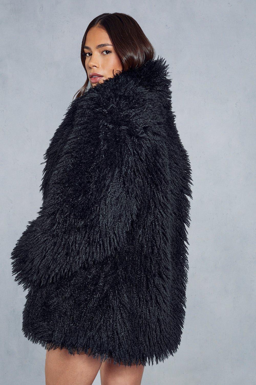 Boohoo mongolian 2025 fur coat