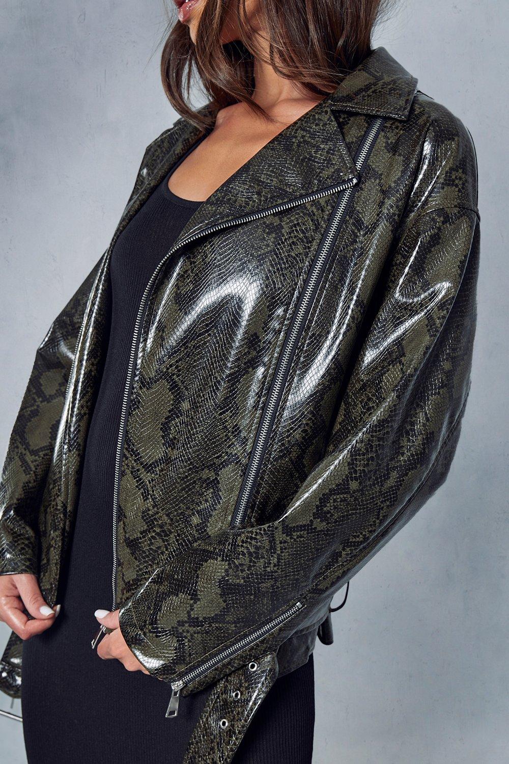 Snakeskin Leather Jacket