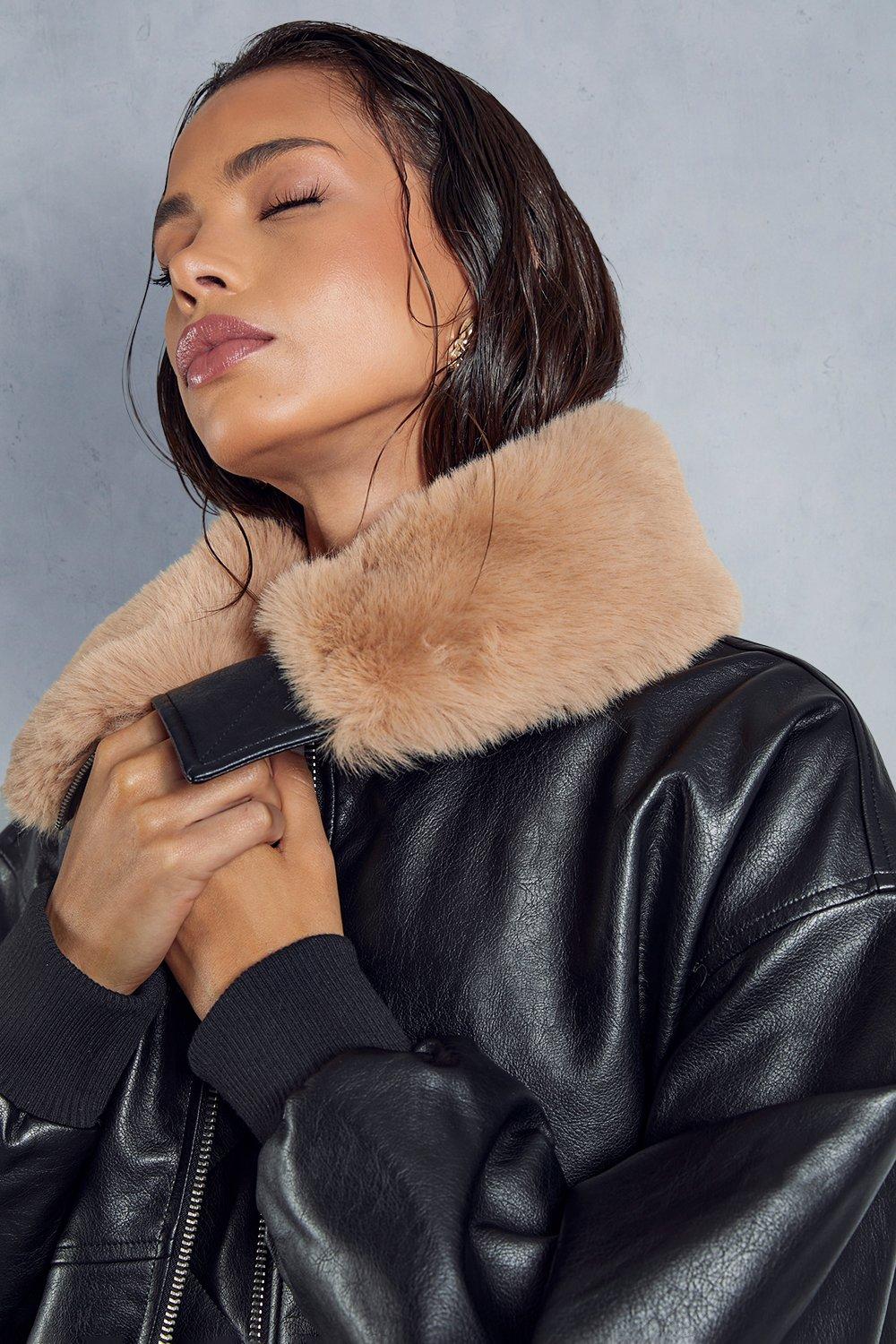 Oversized fur shop collar