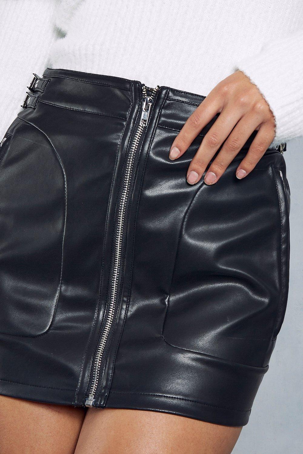 Micro leather mini on sale skirt