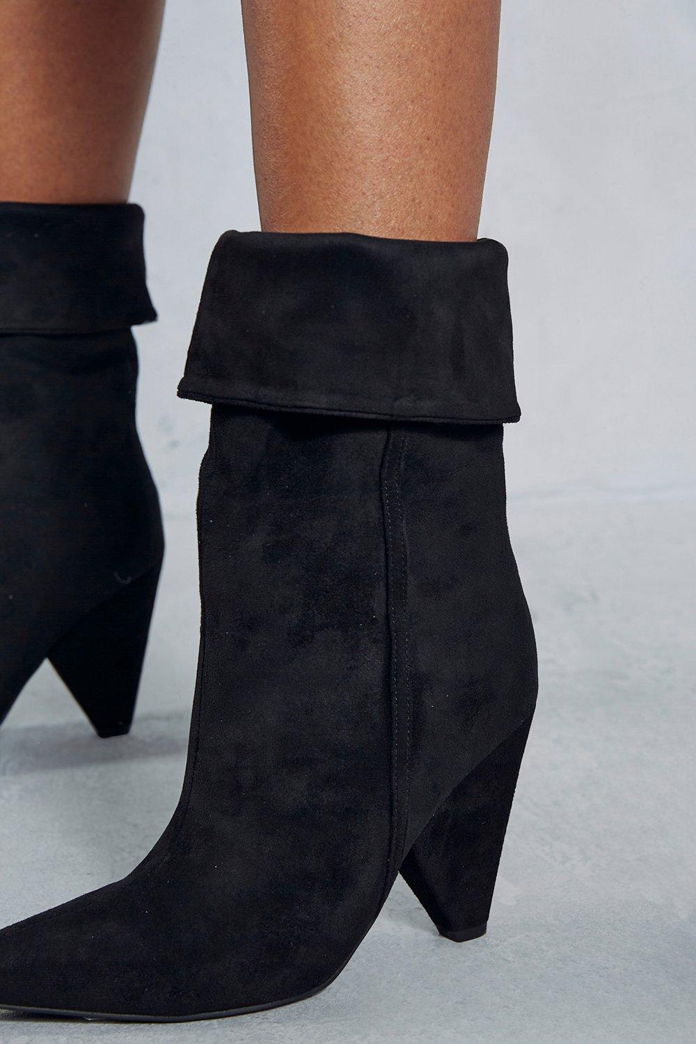 Women's fold over ankle boots sales