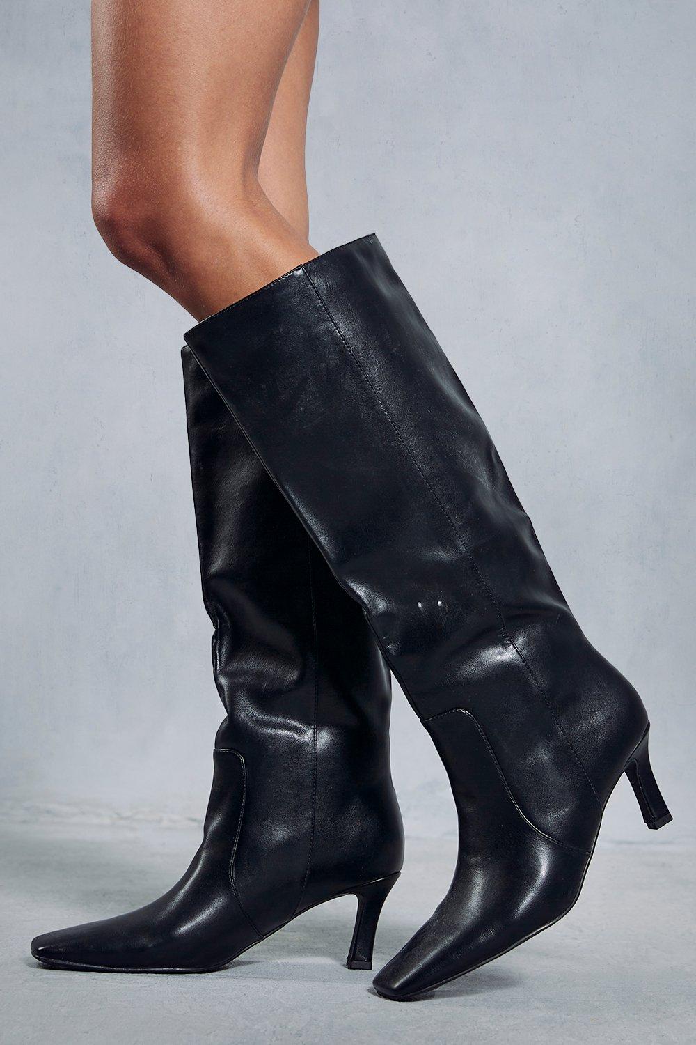 Low high clearance heel boots