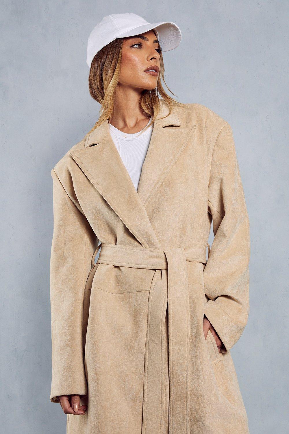 Suede trench coat on sale uk