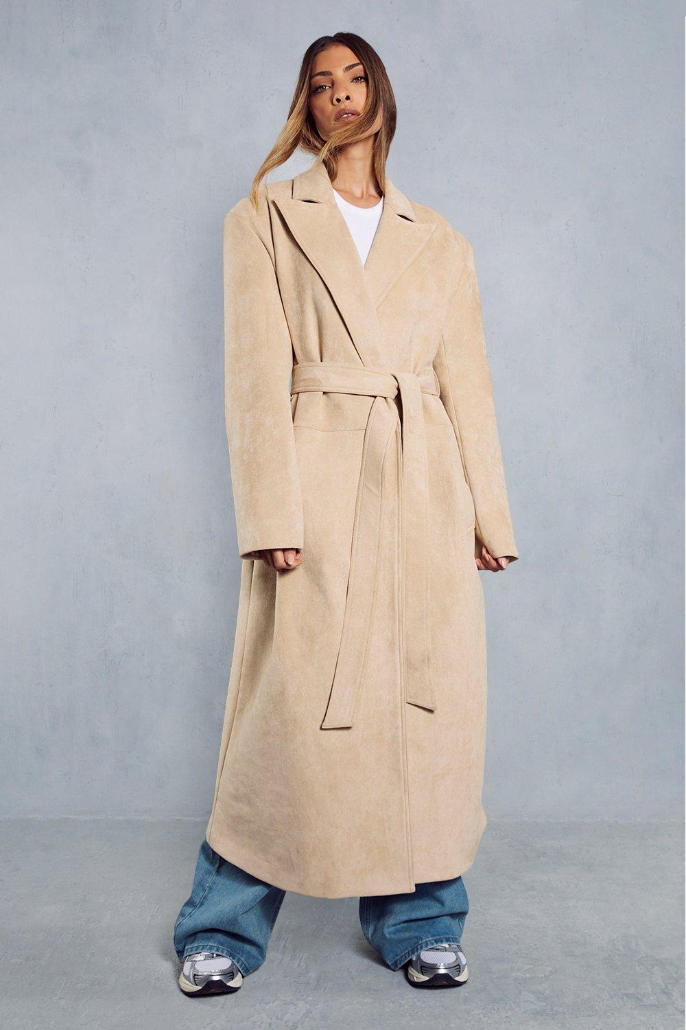 Suede trench clearance coat uk