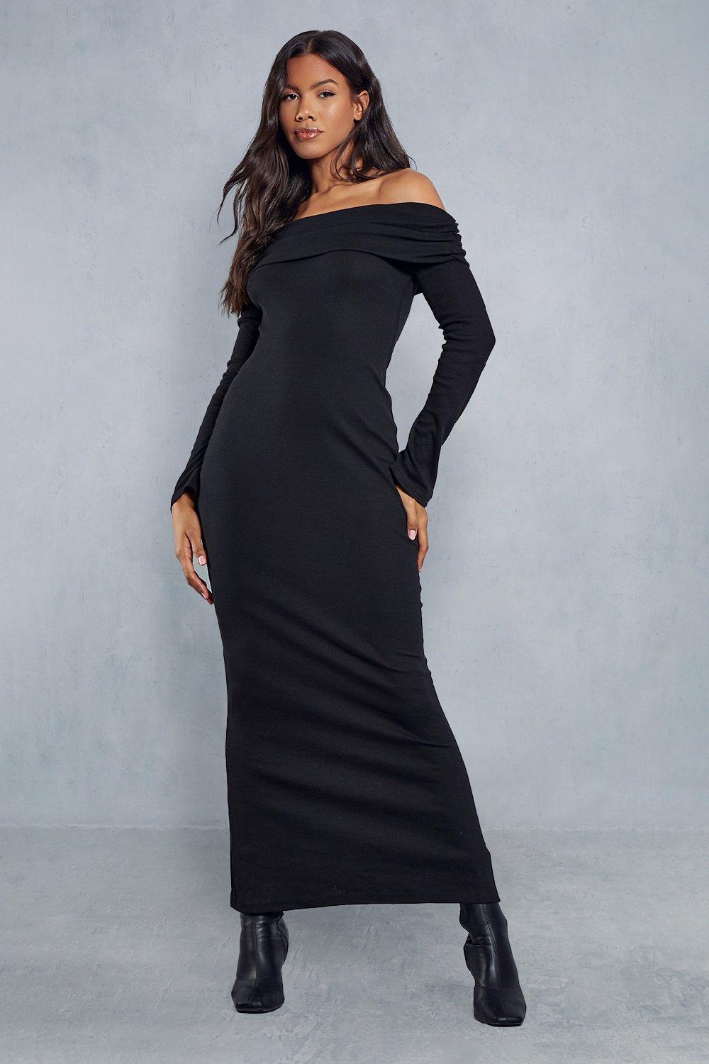 Fold over store bardot midi dress