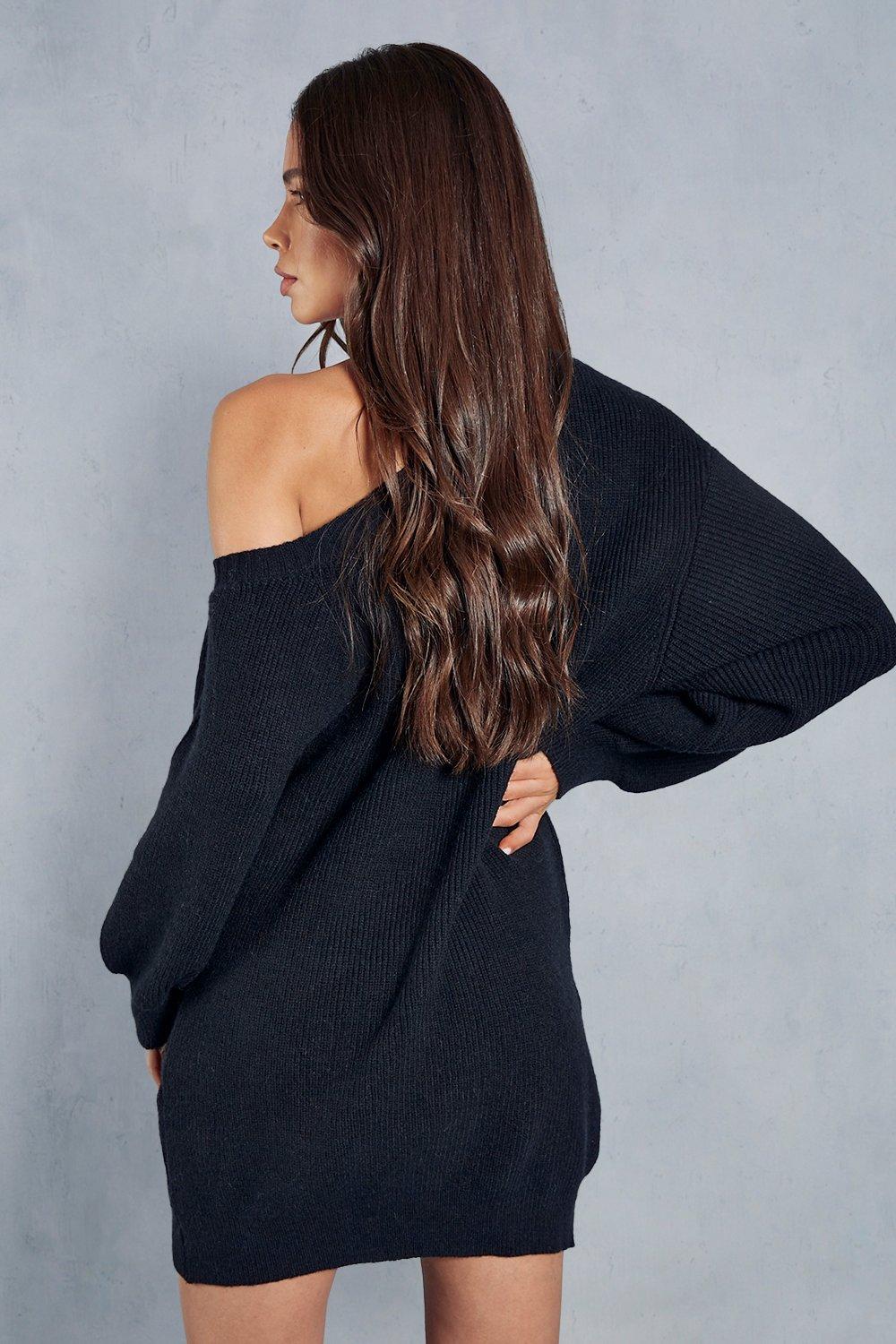 Oversized off the shoulder jumper clearance dress