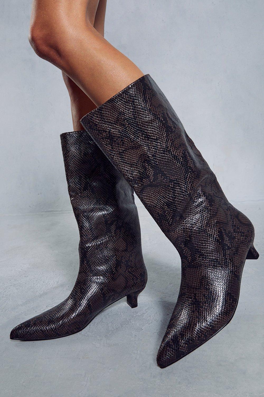 Snakeskin on sale boots boohoo