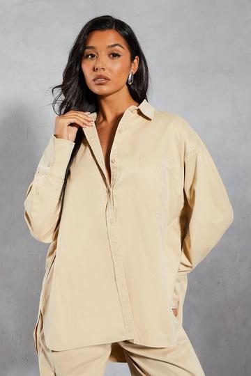 Sand Blasted Oversized Shirt stone