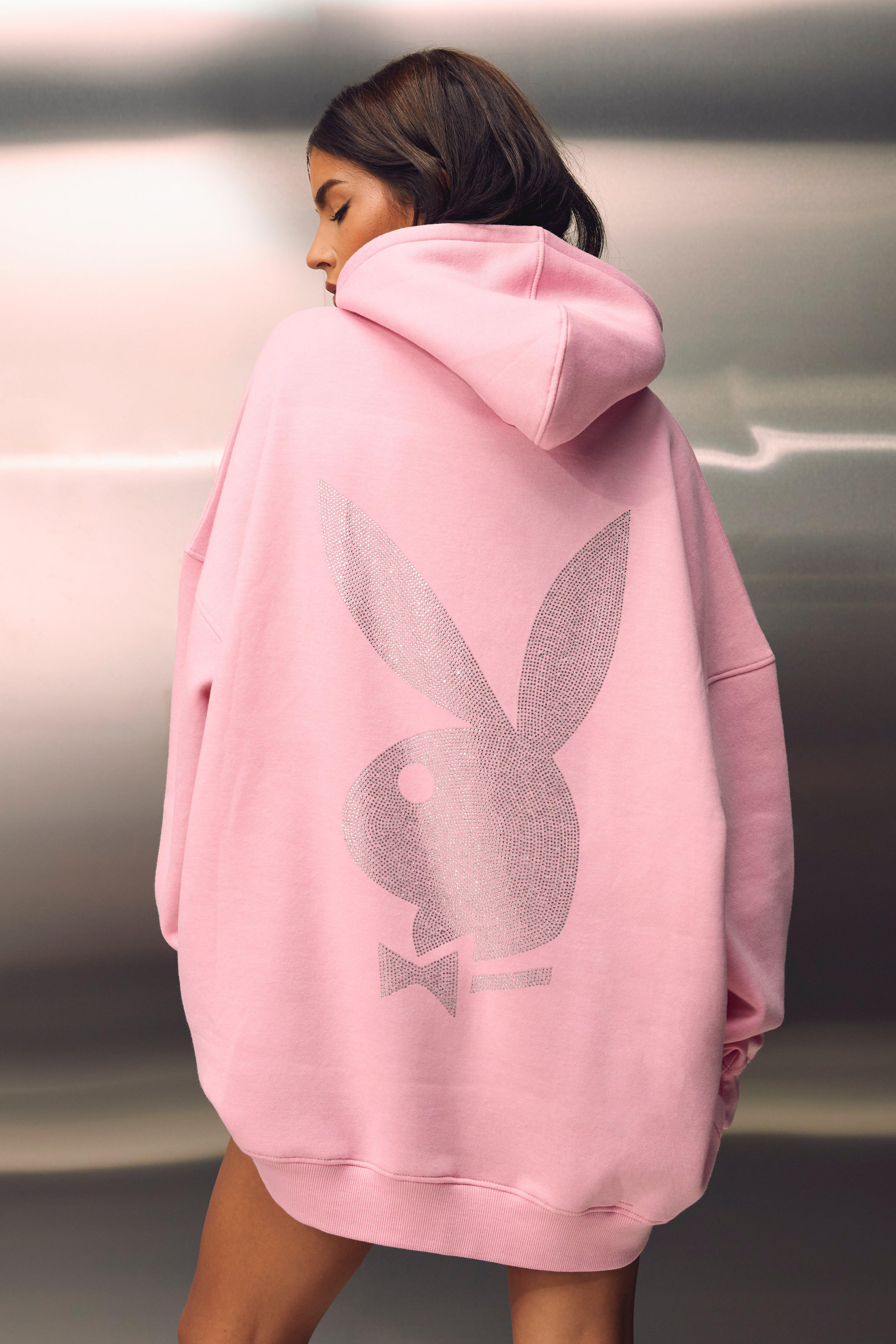 Playboy Oversized Diamante Bunny Hoodie