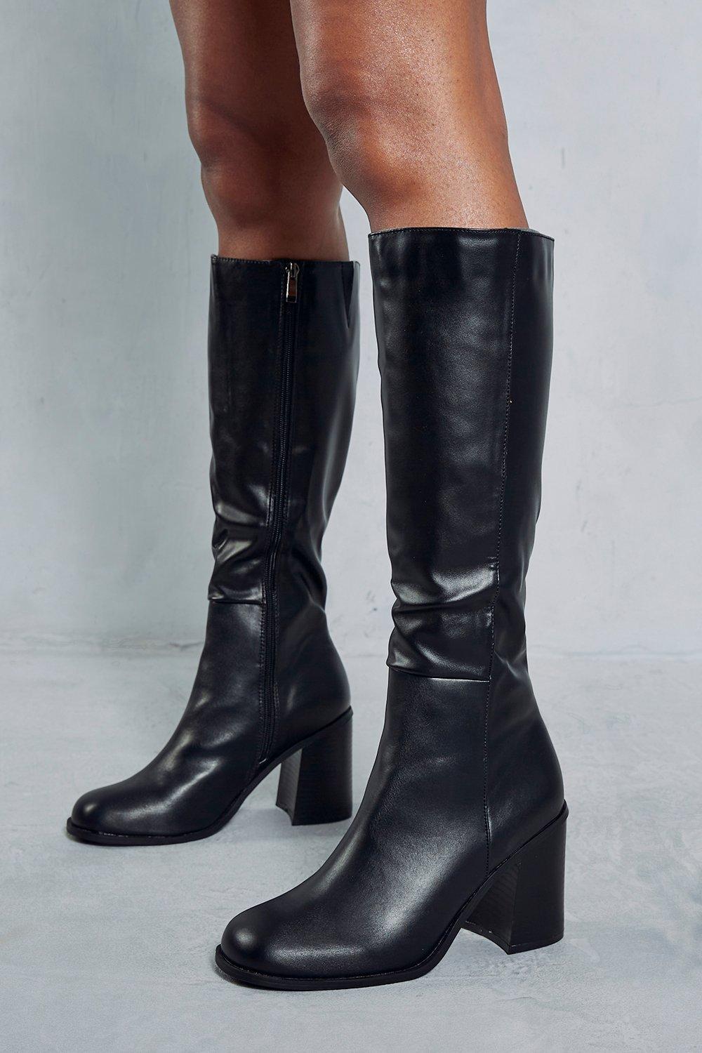 Square toe cheap knee high boots