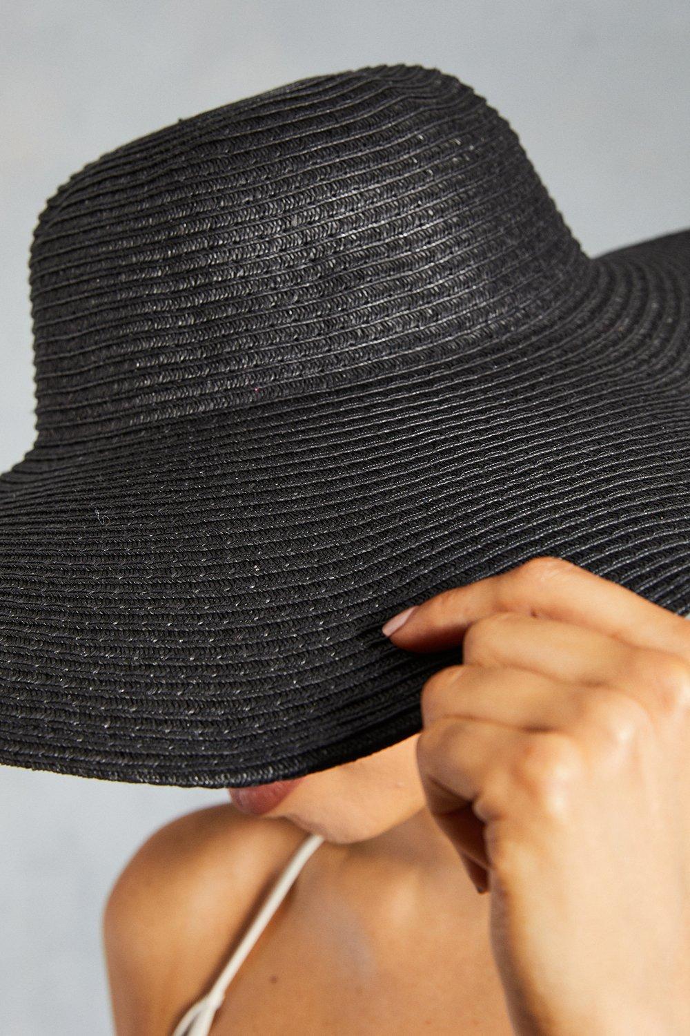 Oversized black sun hat online