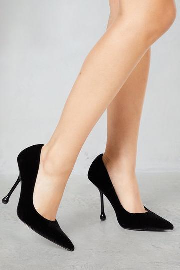 Black Pointed Stiletto Bubble Heels