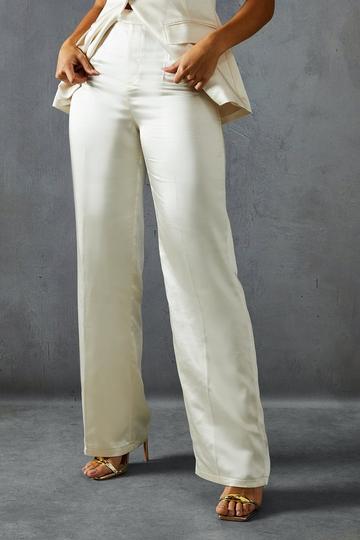 Premium Satin Bonded Trousers ivory