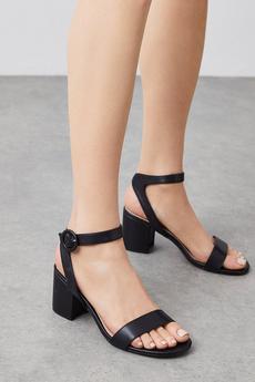 Dorothy Perkins black Comfort Stella Buckle Block Heel Sandals
