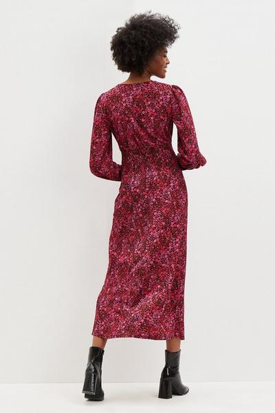 Dorothy Perkins  Tall Ditsy Floral Shirred Waist Midi Dress