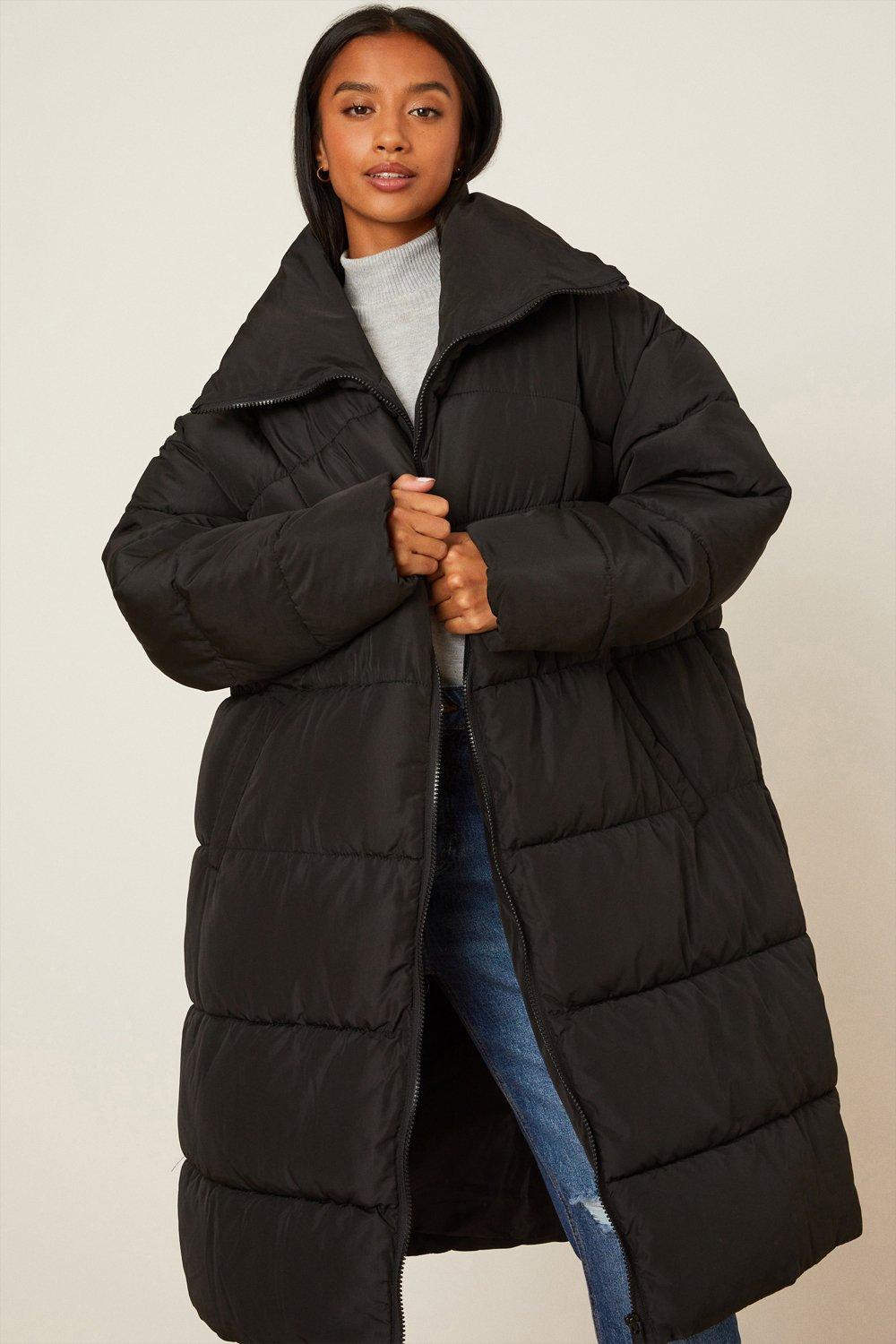 Jackets & Coats | Petite Padded Longline Coat | Dorothy Perkins