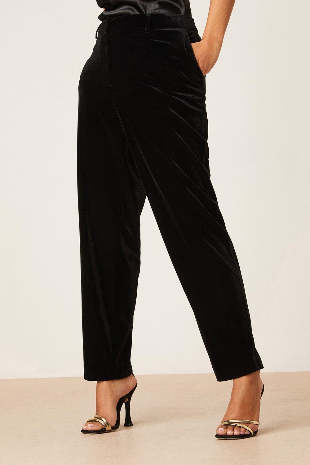 Trousers | Petite Velvet Slim Leg Trousers | Dorothy Perkins