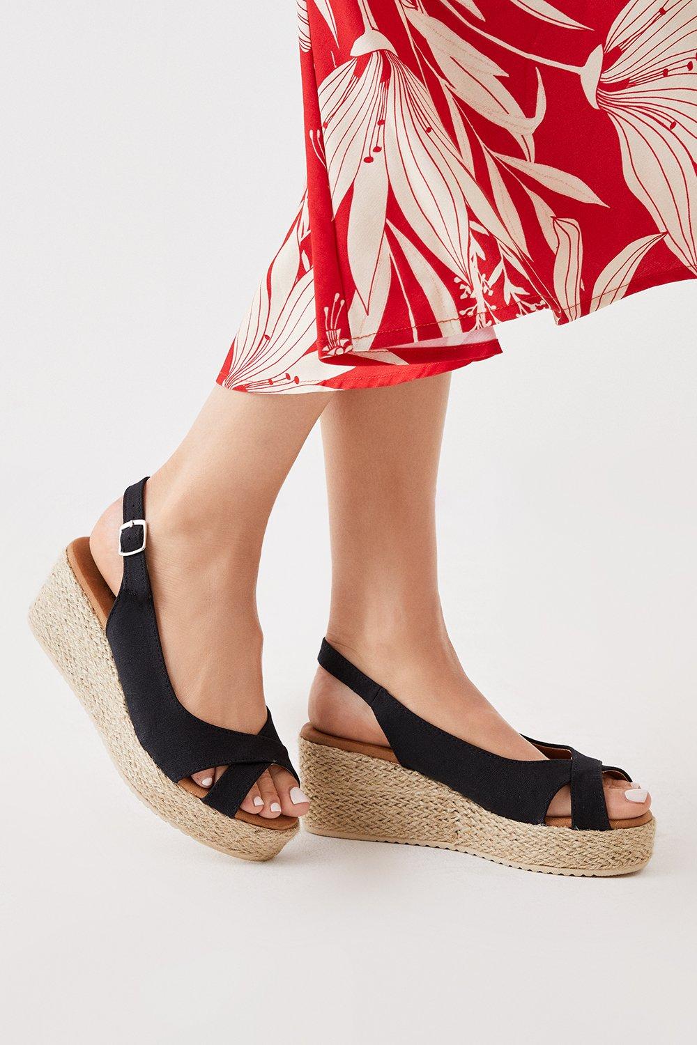 Good For the Sole Good For The Sole: Harriet Peeptoe Slingback Wedges ...
