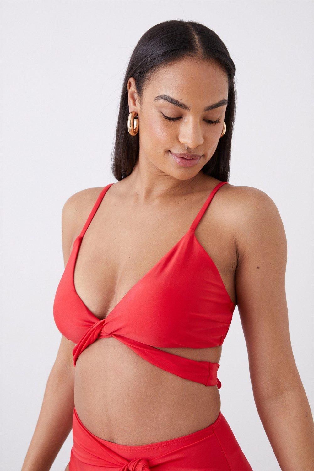 Womens Tie Back Wrap Around Bikini Top