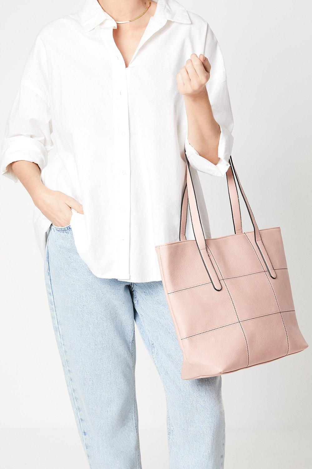 Women’s Trish Stitched Tote Bag - blush - One Size