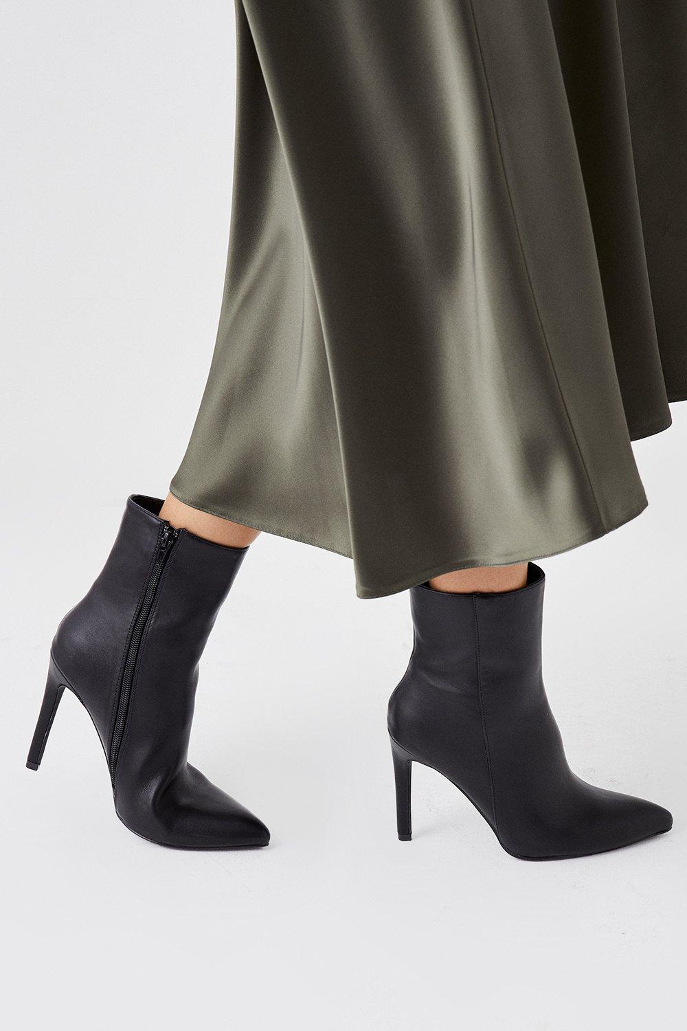 Women’s Faith: Madison Pointed Stiletto Ankle Boots - black - 8