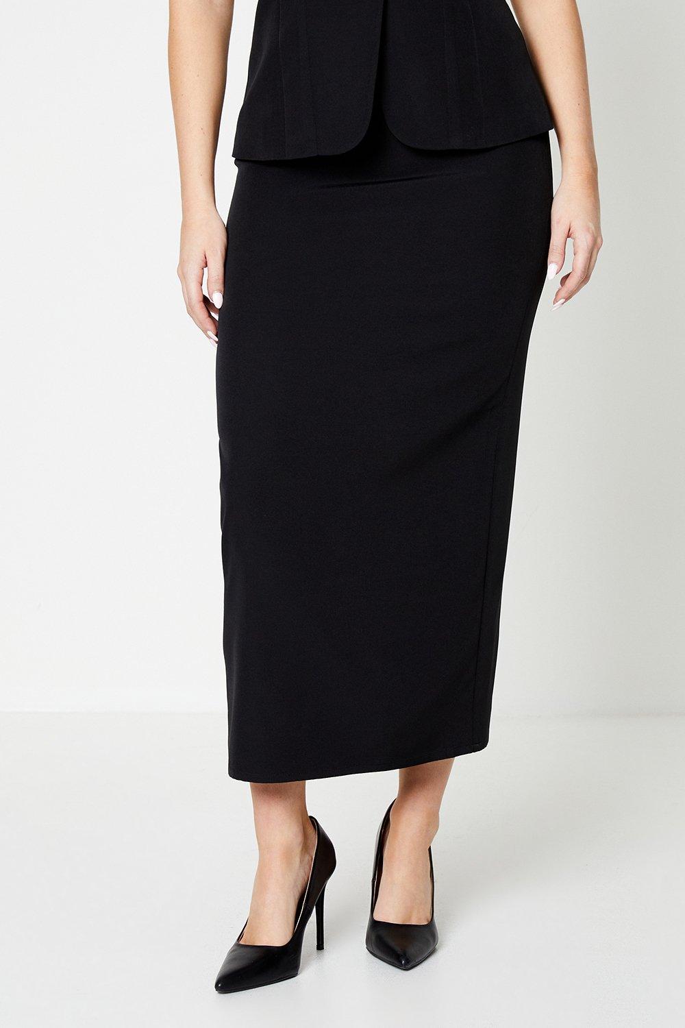 Womens Midi Tailored Skirt