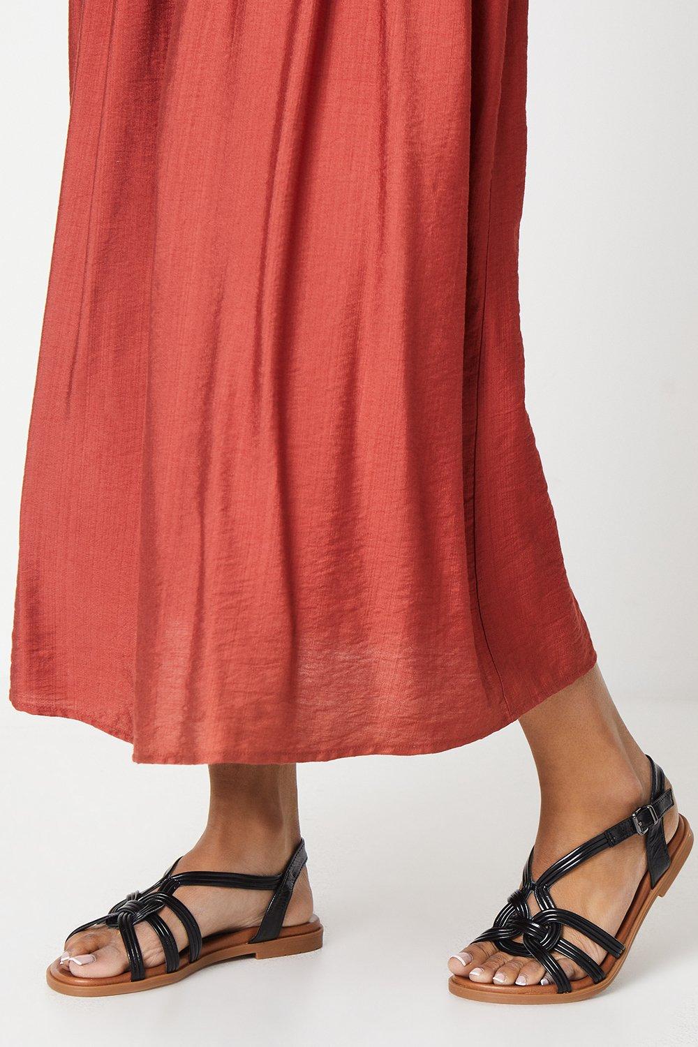 Womens Good For The Sole: Morticia Interwoven Flexi Sole Flat Sandals