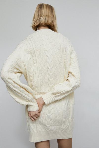 Warehouse  Chunky Cable Knit Jumper Dress
