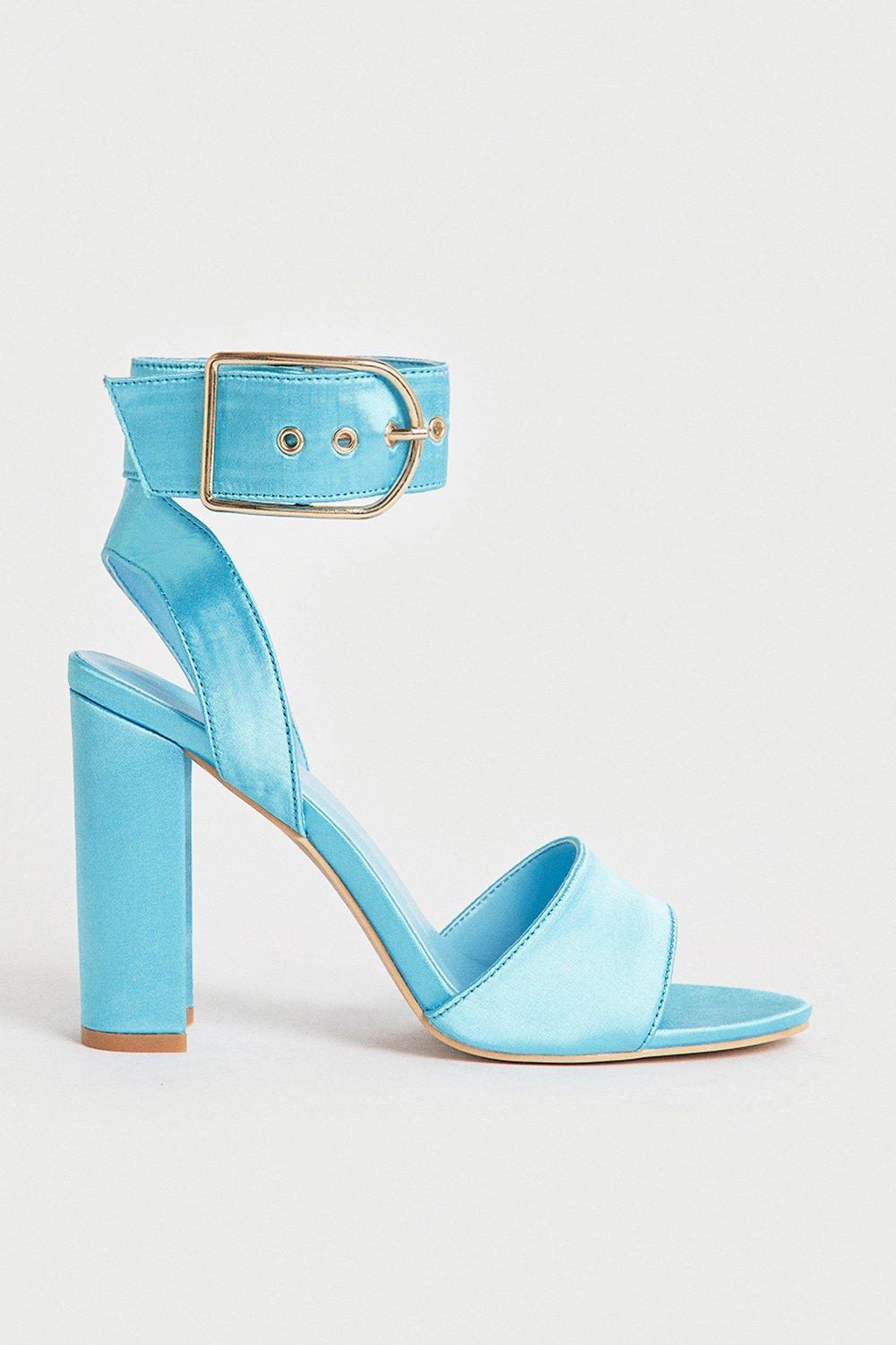 Warehouse Wide Ankle Strap Block Heel | Debenhams