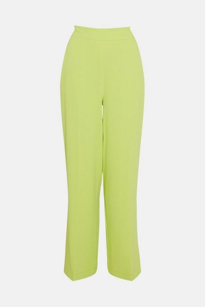 Warehouse green Elastic Back Wide Leg Trouser