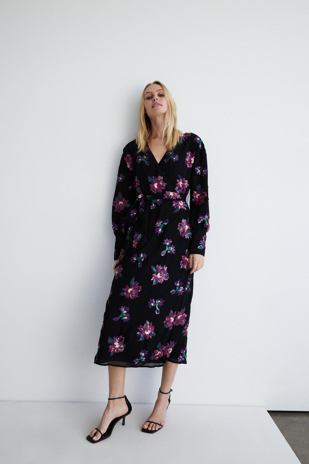 Warehouse Floral Wrap Dress | Debenhams