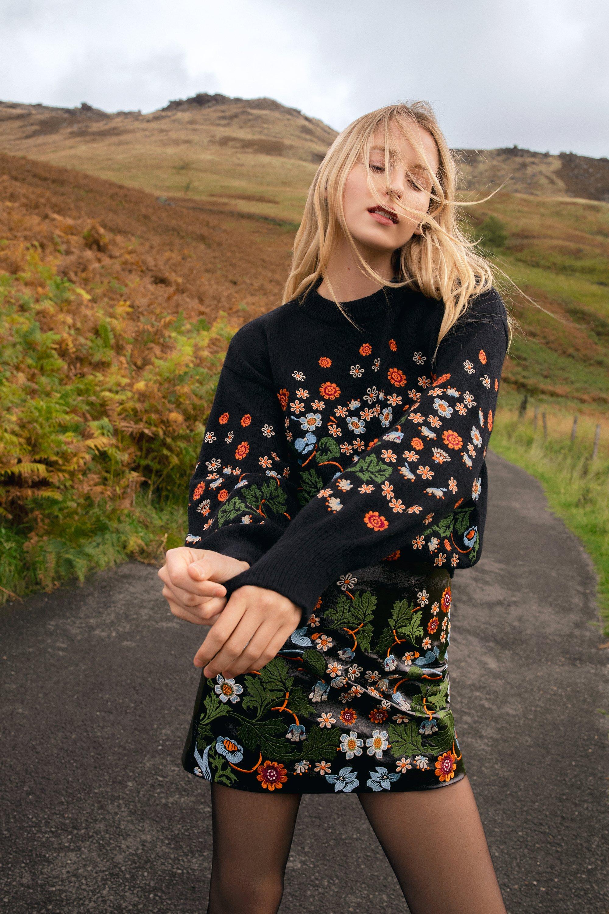 Jumpers & Cardigans | WH x William Morris Society Floral Embroidered ...