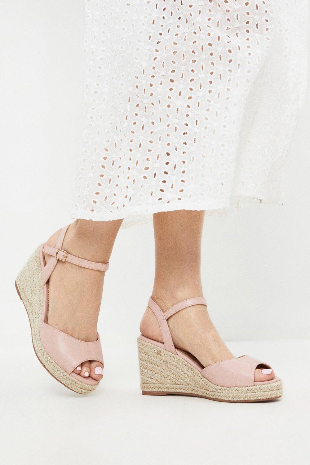 Wallis Wide Fit River Two Part Wedge Sandals | Debenhams