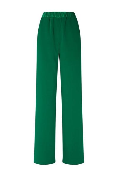 Wallis  Green Satin Suit Trousers
